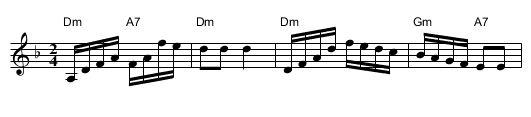 Rantasaunan Jenkka - staff notation