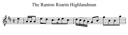 Ranton Roarin Highlandman, The - staff notation