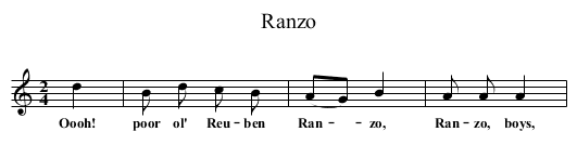 Ranzo - staff notation