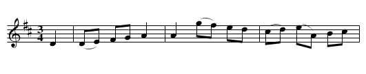 Rapp-Kalles vals - staff notation