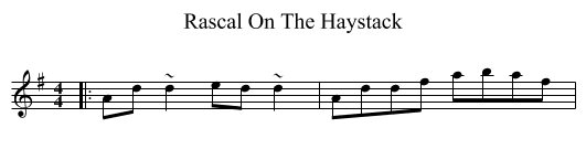 Rascal On The Haystack - staff notation