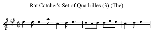 Rat Catcher's Set of Quadrilles (3) (The) - staff notation