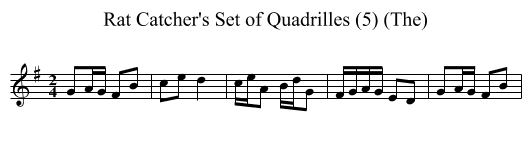 Rat Catcher's Set of Quadrilles (5) (The) - staff notation