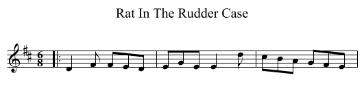 Rat In The Rudder Case - staff notation