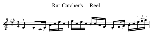 Rat-Catcher's -- Reel - staff notation