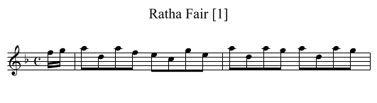 Ratha Fair [1] - staff notation