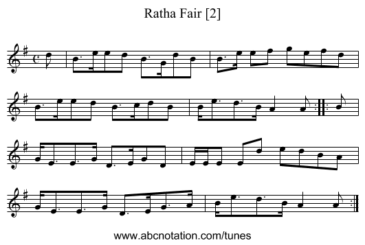 Ratha Fair [2] - staff notation
