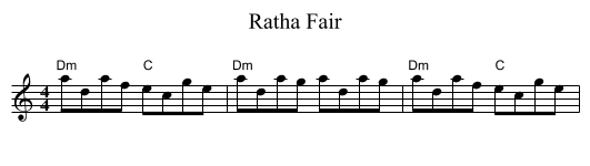 Ratha Fair - staff notation