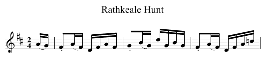 Rathkeale Hunt - staff notation