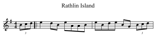 Rathlin Island - staff notation