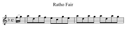 Ratho Fair - staff notation