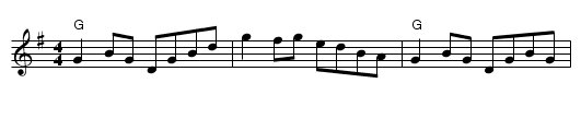 Rattigan's - staff notation