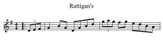 Rattigan's - staff notation