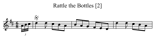 Rattle the Bottles [2] - staff notation