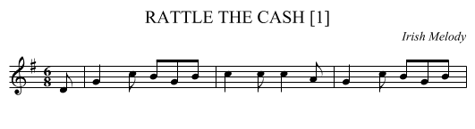 RATTLE THE CASH [1] - staff notation