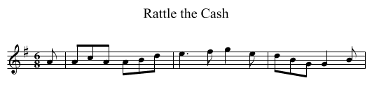 Rattle the Cash - staff notation