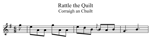 Rattle the Quilt - staff notation
