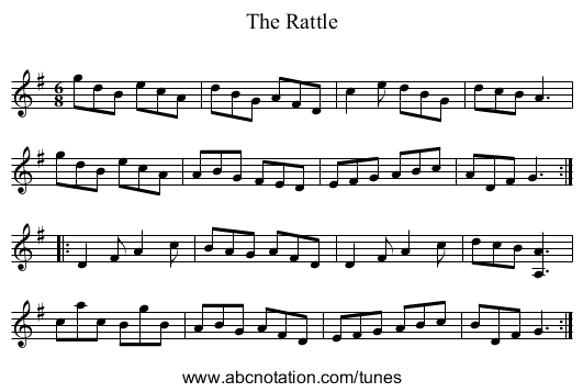 Rattle, The - staff notation