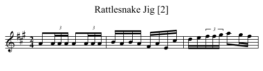 Rattlesnake Jig [2] - staff notation