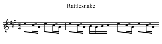 Rattlesnake - staff notation