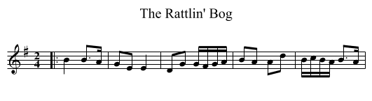 Rattlin' Bog, The  - staff notation