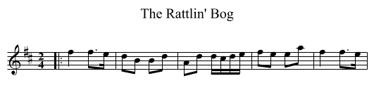 Rattlin' Bog, The  - staff notation
