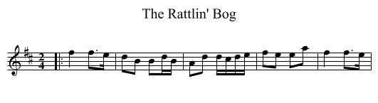 Rattlin' Bog, The  - staff notation