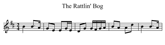 Rattlin' Bog, The  - staff notation