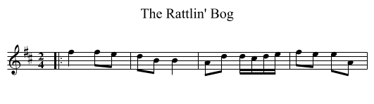 Rattlin' Bog, The  - staff notation
