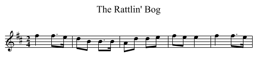 Rattlin' Bog, The  - staff notation