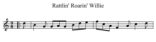 Rattlin' Roarin' Willie - staff notation