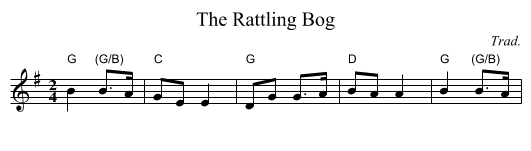 Rattling Bog, The - staff notation