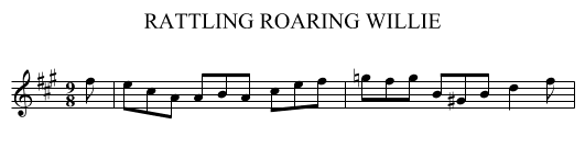 RATTLING ROARING WILLIE - staff notation