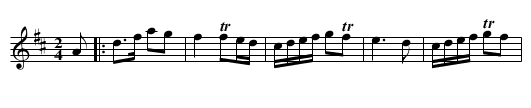 Rättvikarnas Gånglåt - staff notation