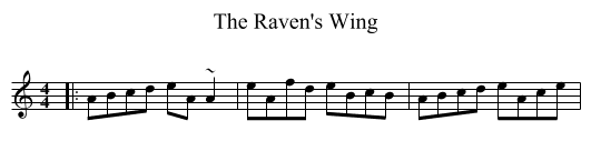 Raven's Wing, The  - staff notation