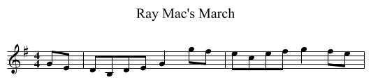 Ray Mac's March - staff notation