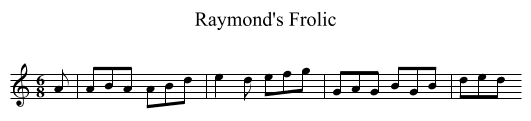 Raymond's Frolic - staff notation