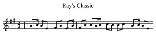 Ray's Classic - staff notation