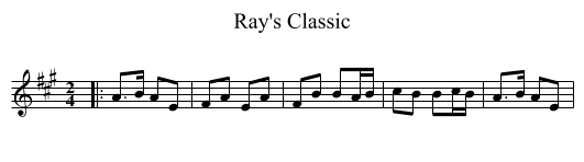 Ray's Classic - staff notation