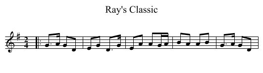 Ray's Classic - staff notation