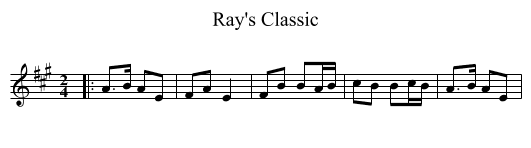 Ray's Classic - staff notation