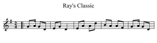 Ray's Classic - staff notation