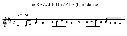 RAZZLE DAZZLE (barn dance), The - staff notation