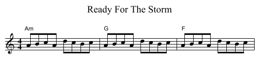 Ready For The Storm - staff notation