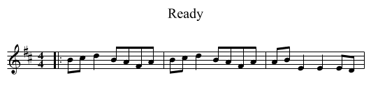 Ready - staff notation