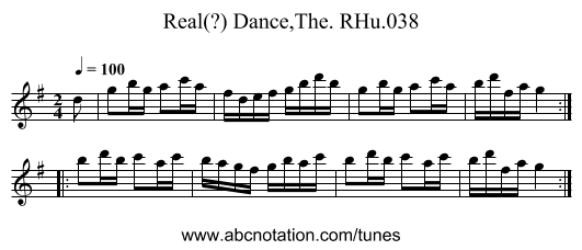 Real(?) Dance,The. RHu.038 - staff notation