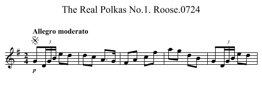 Real Polkas No.1. Roose.0724, The - staff notation