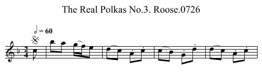 Real Polkas No.3. Roose.0726, The - staff notation