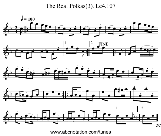 Real Polkas(3). Le4.107, The - staff notation