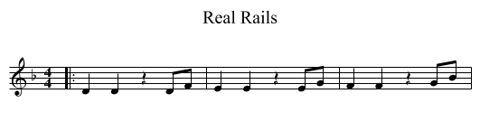 Real Rails - staff notation